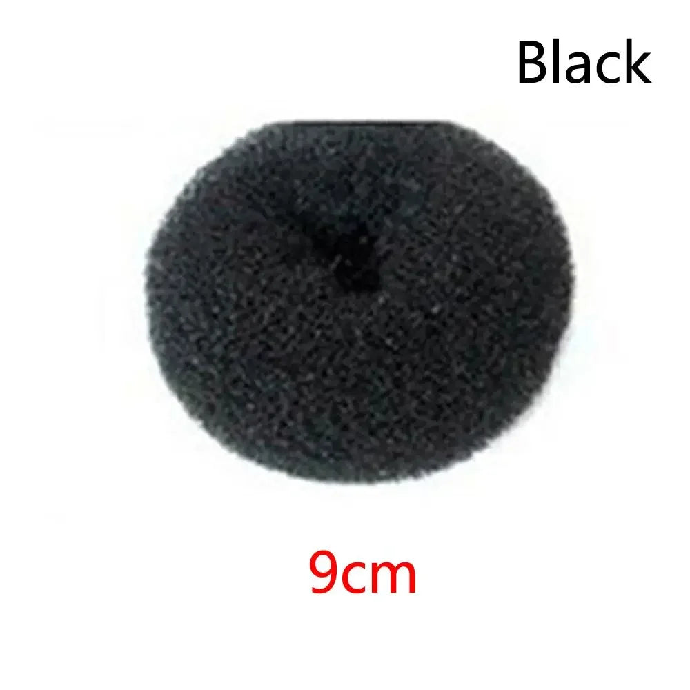 Magic Donut Hair Bun Maker Ring – Easy Updo Tool S/M/L Hair Bun Maker QXL Black-9cm