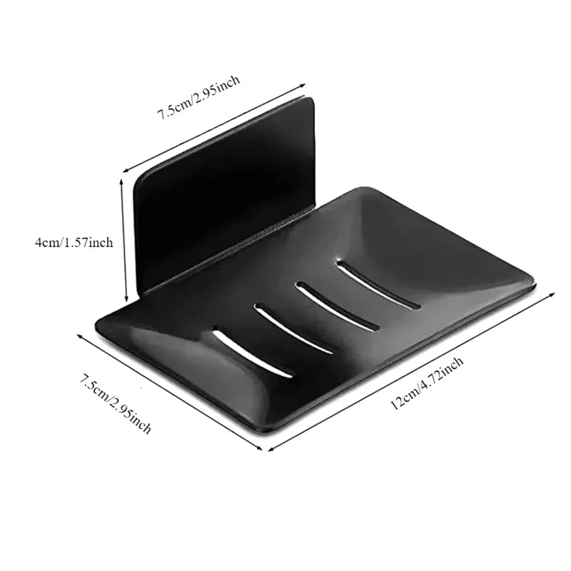 Wall-Mounted Carbon Steel Soap Dish Holder with Drainage Soap Dish Holder QXL
