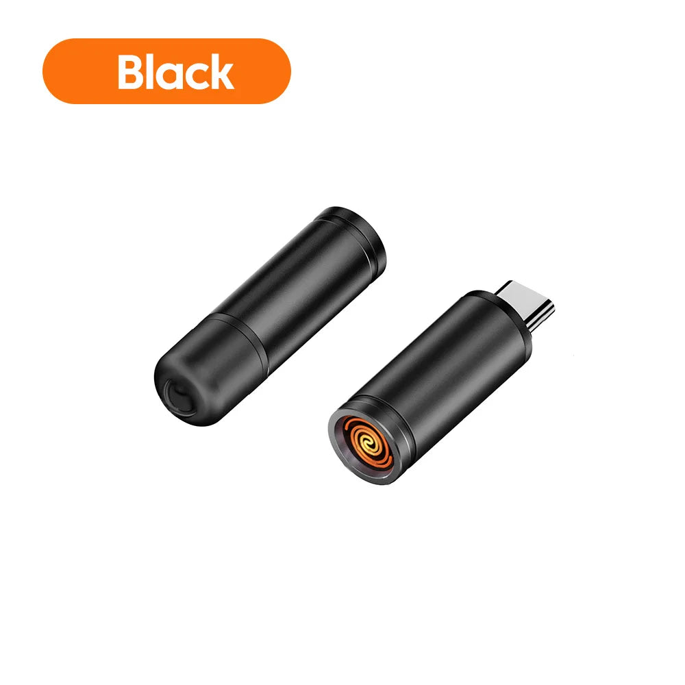 Mini USB-C Electric Arc Lighter | Windproof Auto Shut-Off USB-C Arc Lighter QXL black