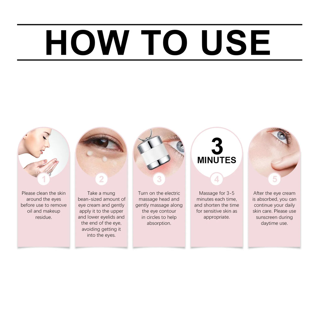 Electric Massage Polypeptide Eye Cream | Firming & Brightening 50g Eye Cream Massager QXL