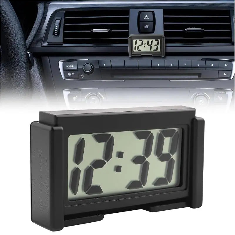 Mini LCD Digital Car Dashboard Clock | Time & Date Display Car Dashboard Clock QXL Default Title