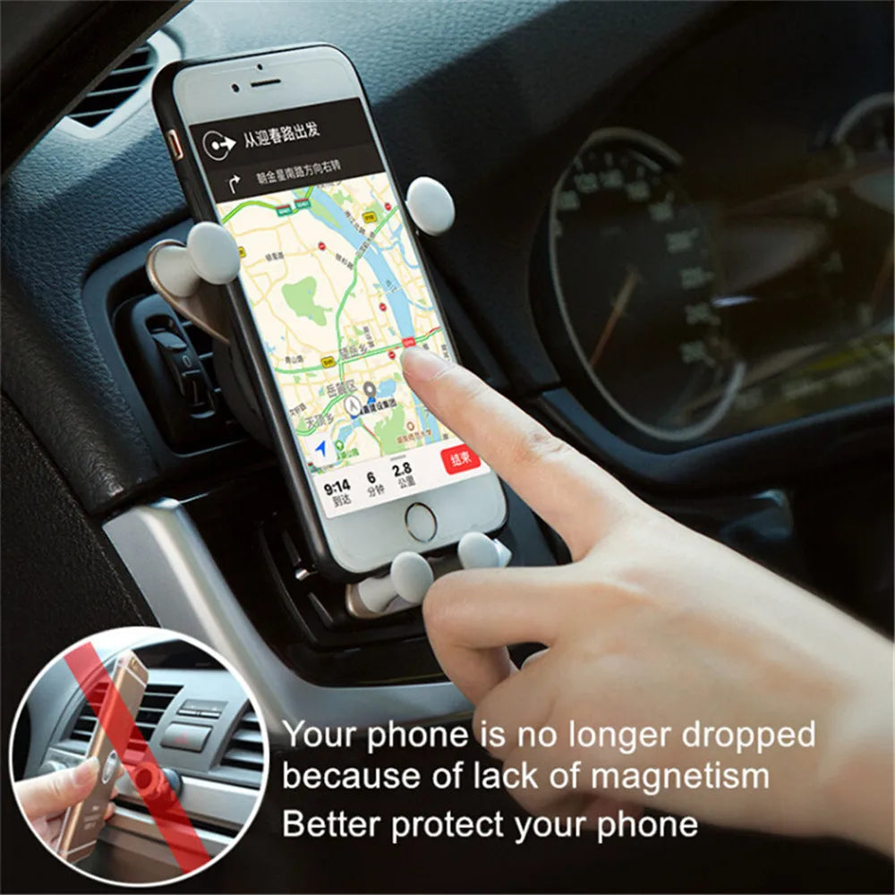 Gravity Car Air Vent Phone Mount | Universal 4–6" Holder Car Phone Mount QXL