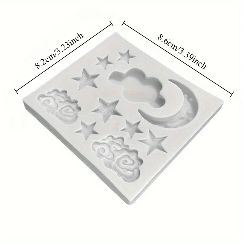 Moon Star Cloud Silicone Baking Mold – Cake & Candy Decoration Silicone Baking Mold QXL