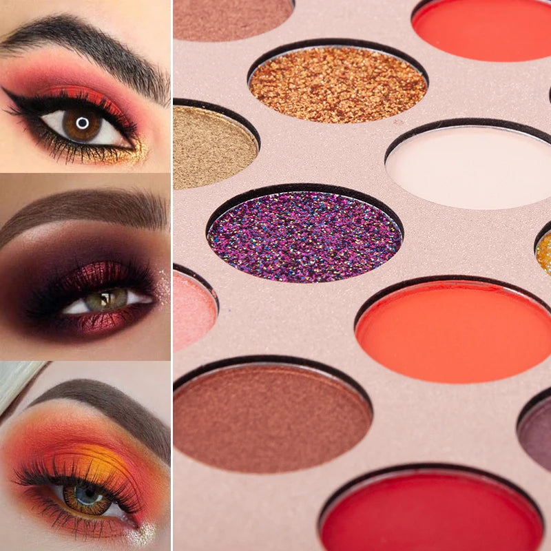 VERONNI 65-Color Eyeshadow Palette – Shimmer, Matte & Glitter Eyeshadow Palette QXL