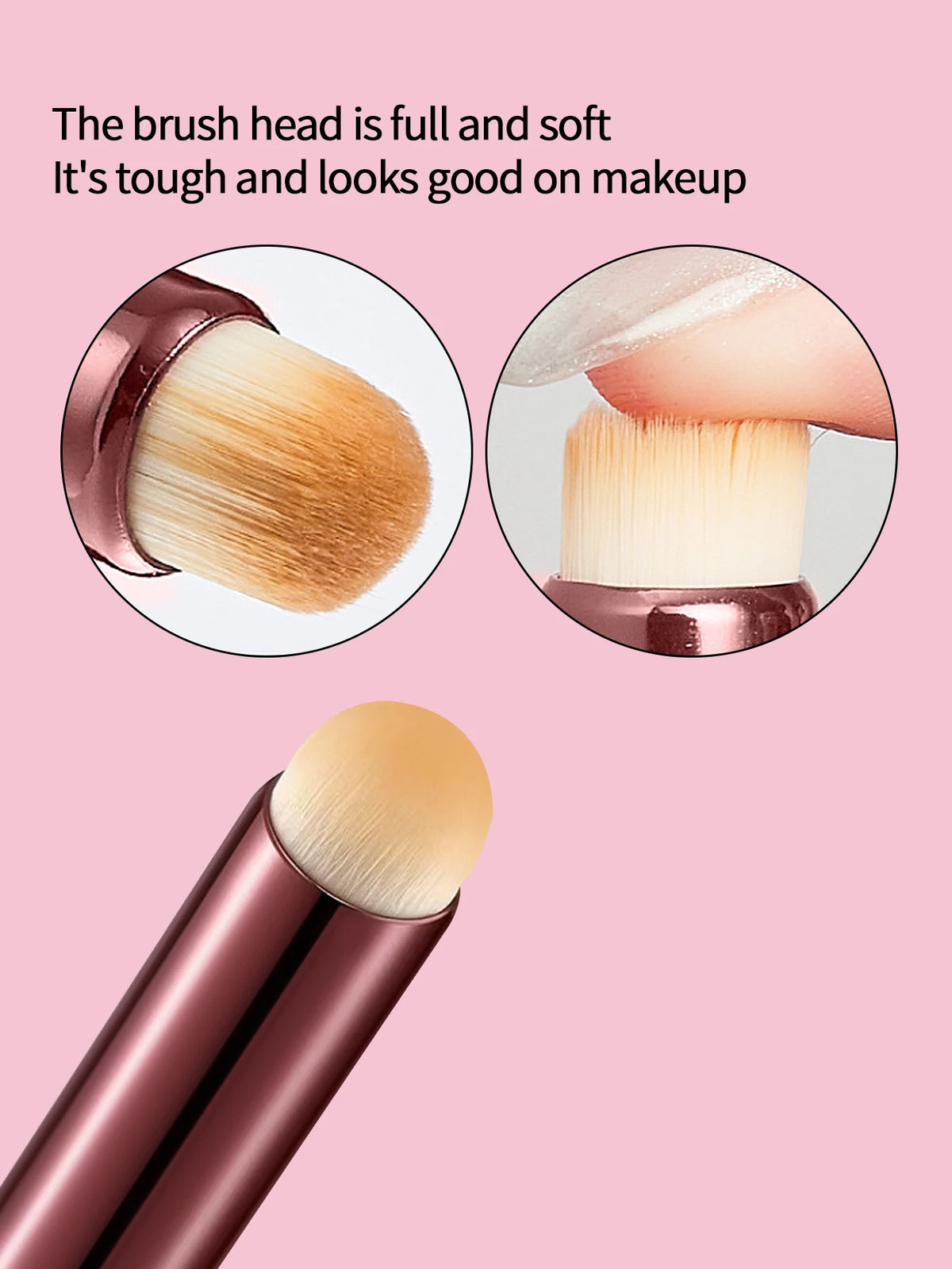 KOSSHOW 2-Pack Round Concealer & Lip Makeup Brushes Makeup Brush Set QXL