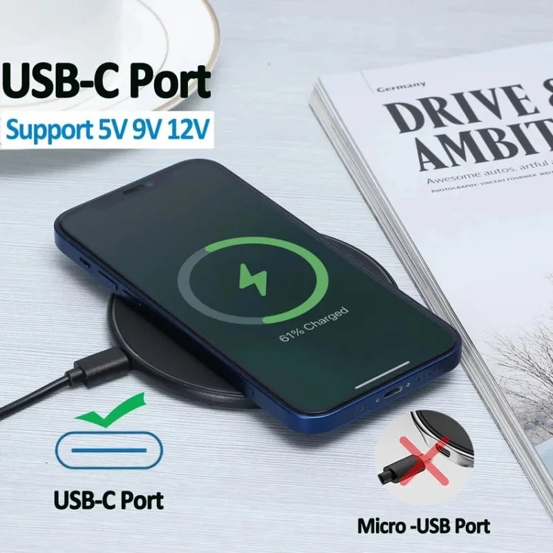 100W Wireless Charging Pad | iPhone & Samsung Fast Charger Wireless Charging Pad QXL