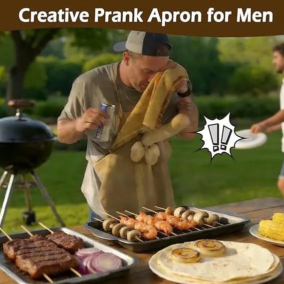 Funny Prank Chef Apron | Gag Gift for Men & Women Novelty Kitchen Apron QXL