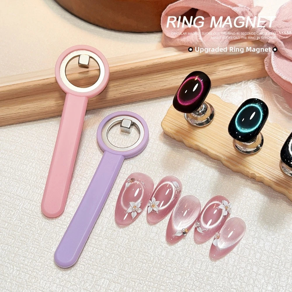 Hollow Cat Eye Nail Magnet Ring | Halo Circle Nail Art Tool Nail Art Magnet QXL