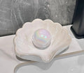 Shell Ceramic Soap Dish & Jewelry Tray | Bathroom Organizer Ceramic Soap Dish QXL WHITE