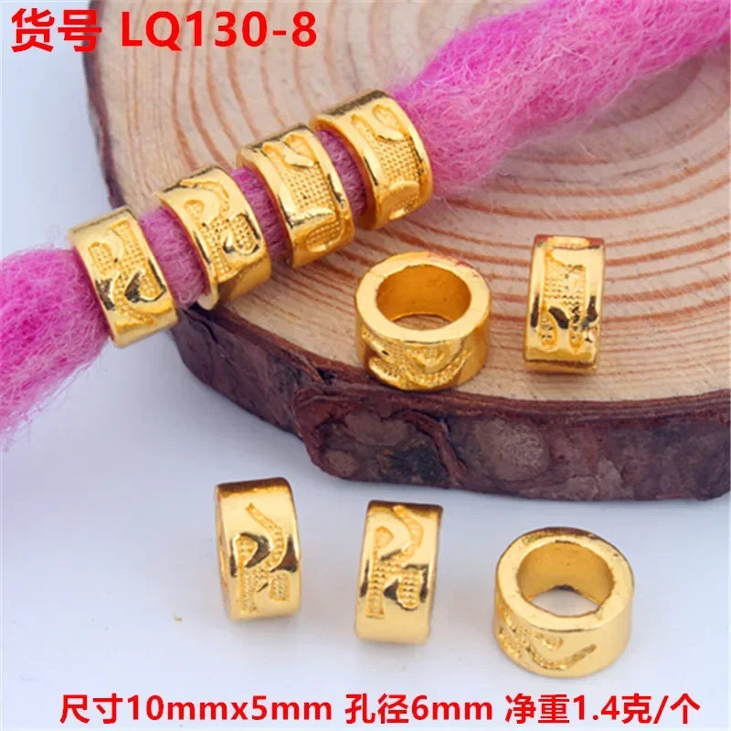 5-Pack Viking Dreadlock Beads | Gold & Silver Hair Braid Cuffs Hair Braid Cuffs QXL 5pcs LQ130-8