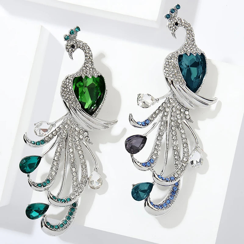 Peacock Rhinestone Brooch for Women | Elegant Fashion Pin Fashion Brooch QXL