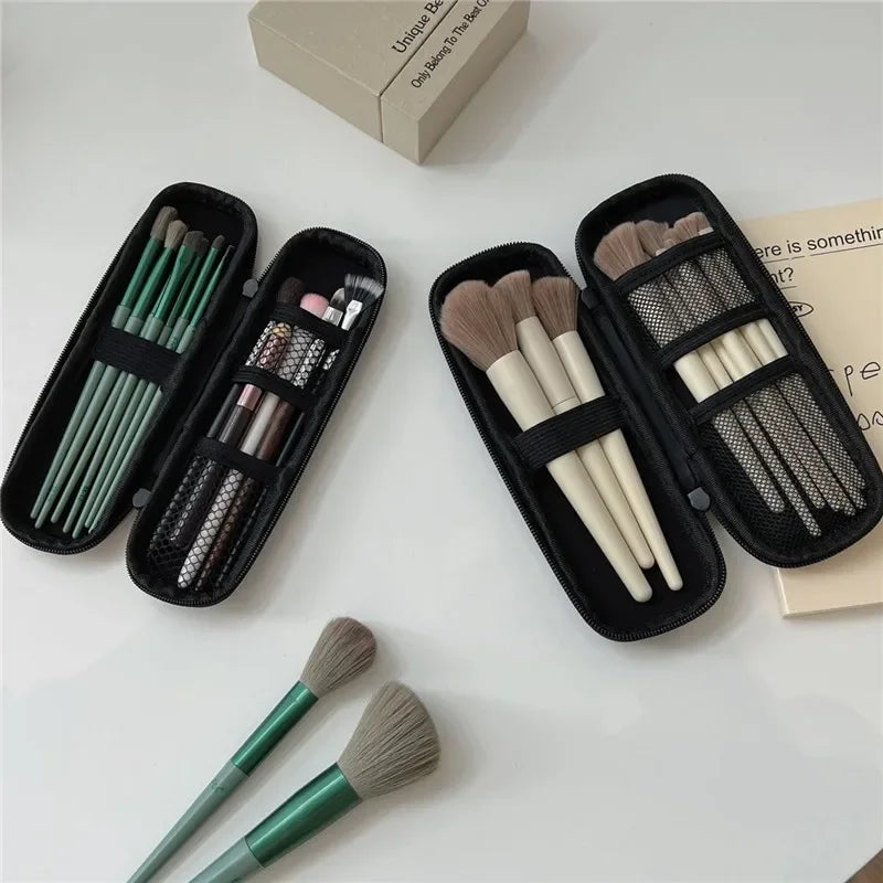Waterproof Makeup Brush Bag | Double Zipper Travel Case Makeup Brush Bag QXL