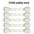 5-Pack Baby Safety Cabinet Locks | Adjustable No-Drill Latches Baby Safety Locks QXL B158 Gray-5Pcs