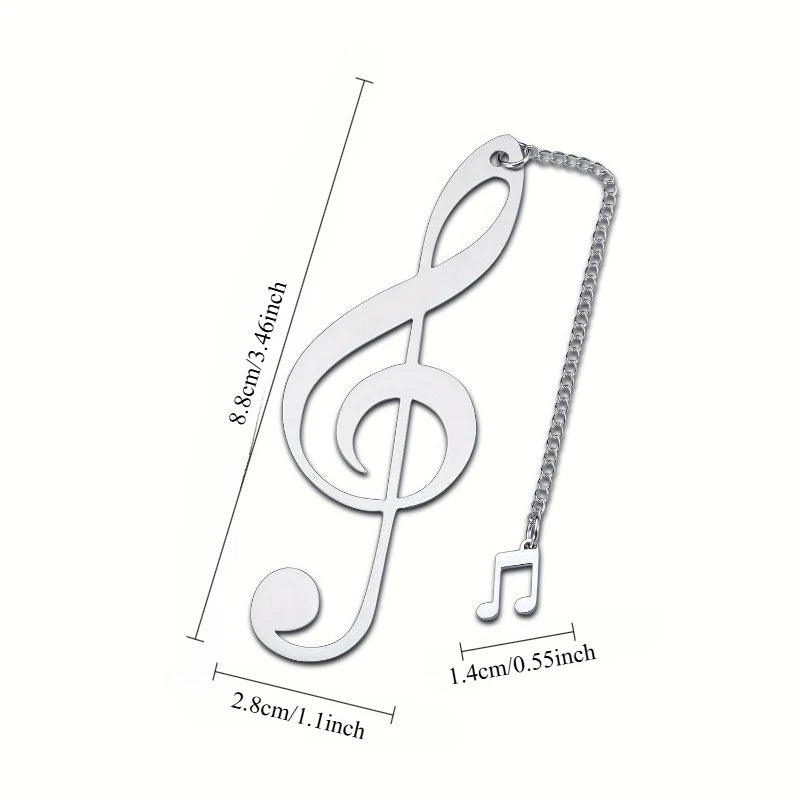 Musical Note Bookmark with Heart Charm | Gift for Music Lovers Decorative Bookmark QXL