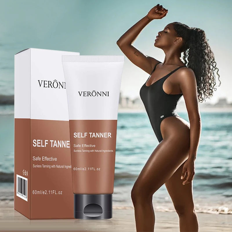 Long-Lasting Tanning & Bronzing Cream All Skin Types 60ml Self Tanner Cream QXL