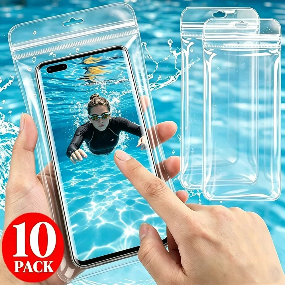 Waterproof Phone Pouch | Clear PVC Bag for Swimming & Diving Waterproof Phone Pouch QXL
