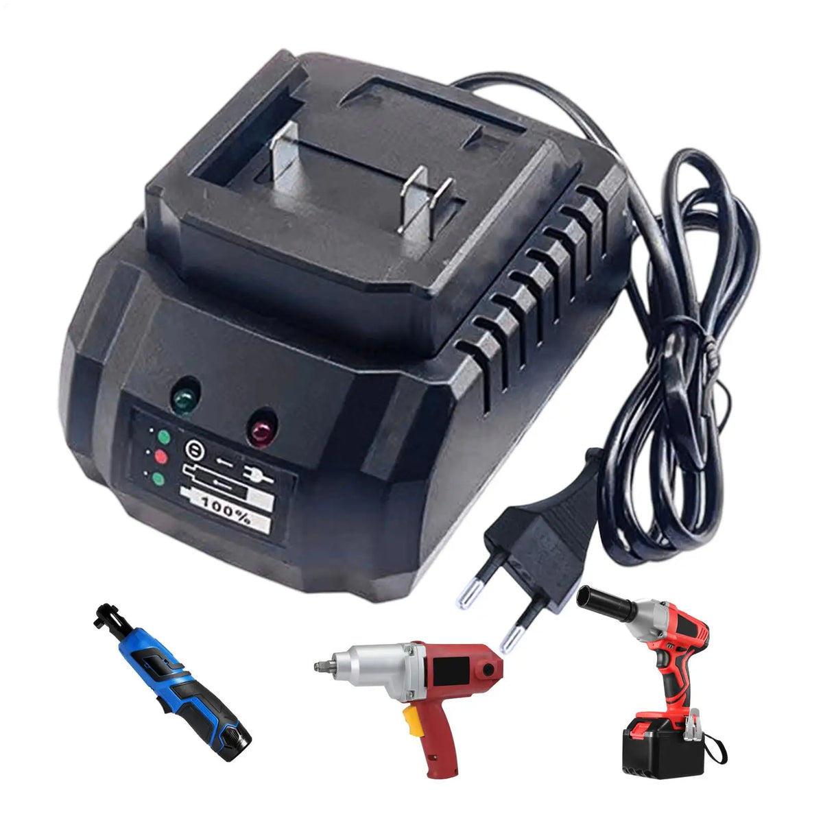 21V Lithium Battery Charger for Electric Drill, Wrench & Grinder Power Tool Charger QXL