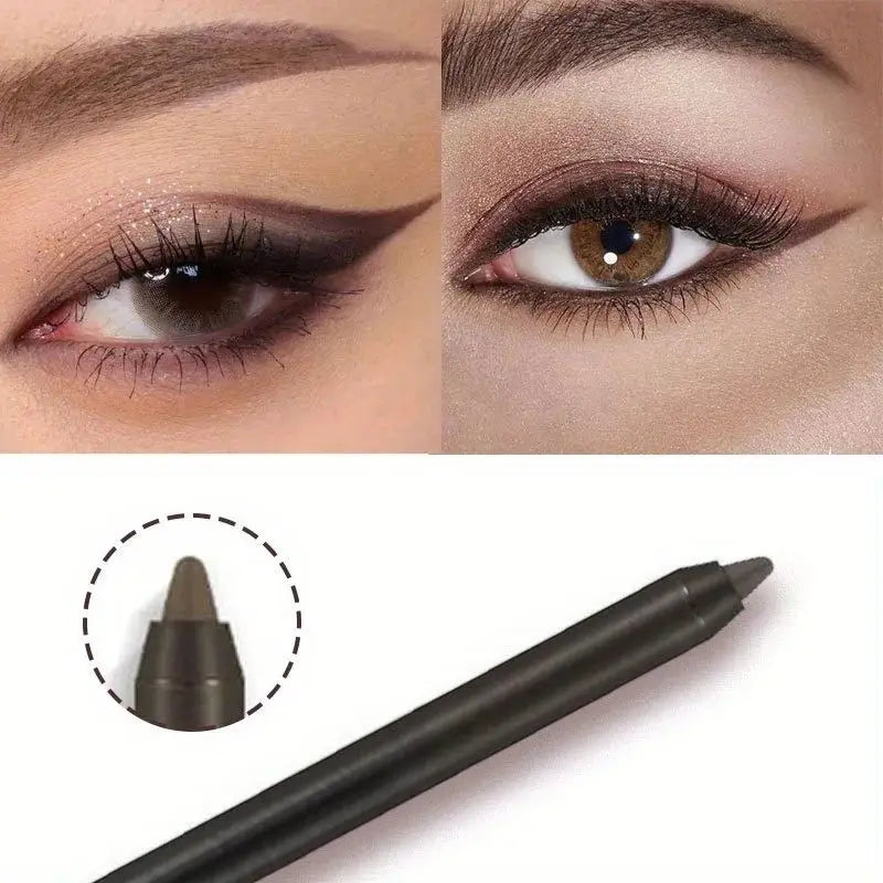 Waterproof Gel Eyeliner Pencil | Black & Brown Matte Long-Lasting Gel Eyeliner Pencil QXL