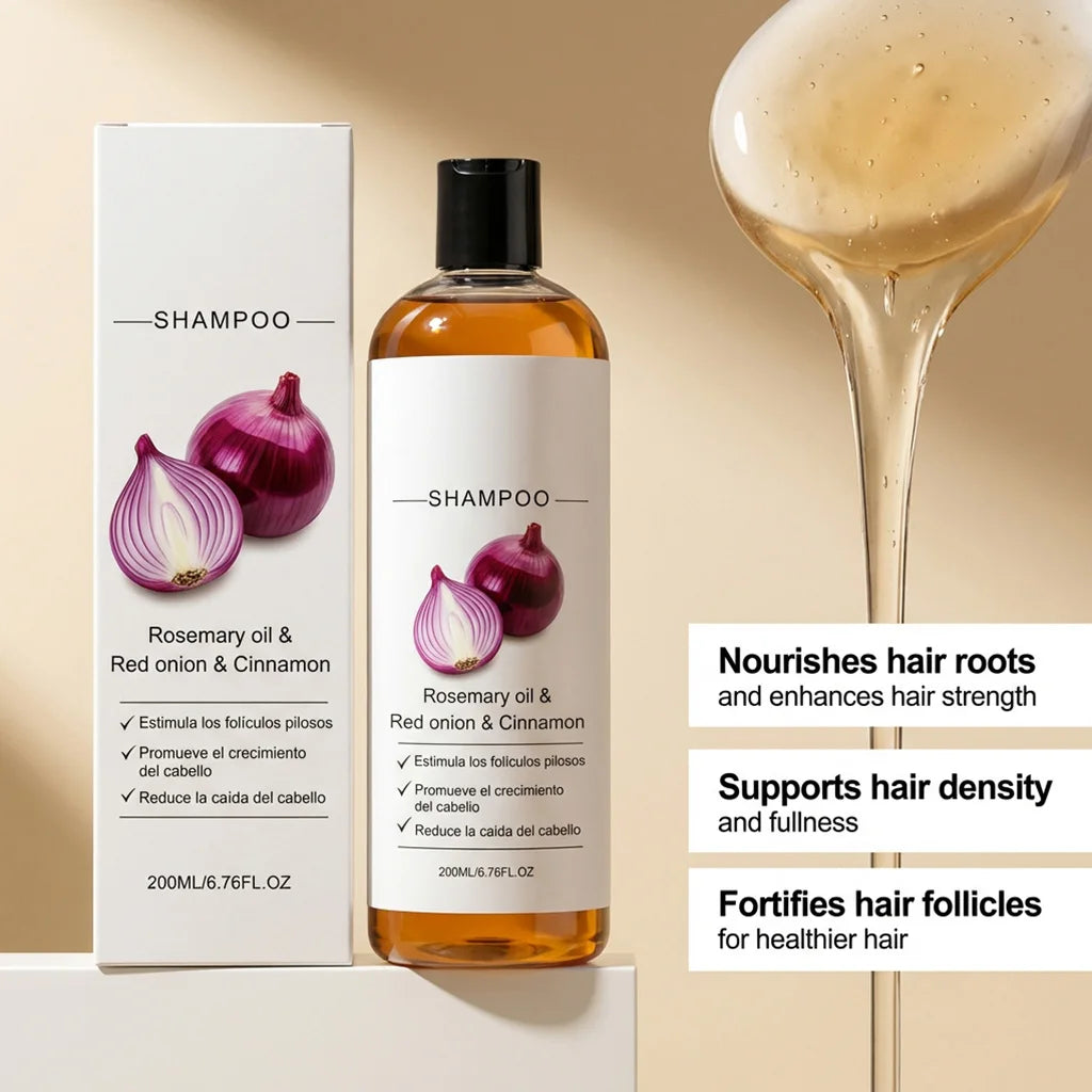 HOEGOA Rosemary & Red Onion Shampoo | Hair Growth 200ml Hair Growth Shampoo QXL