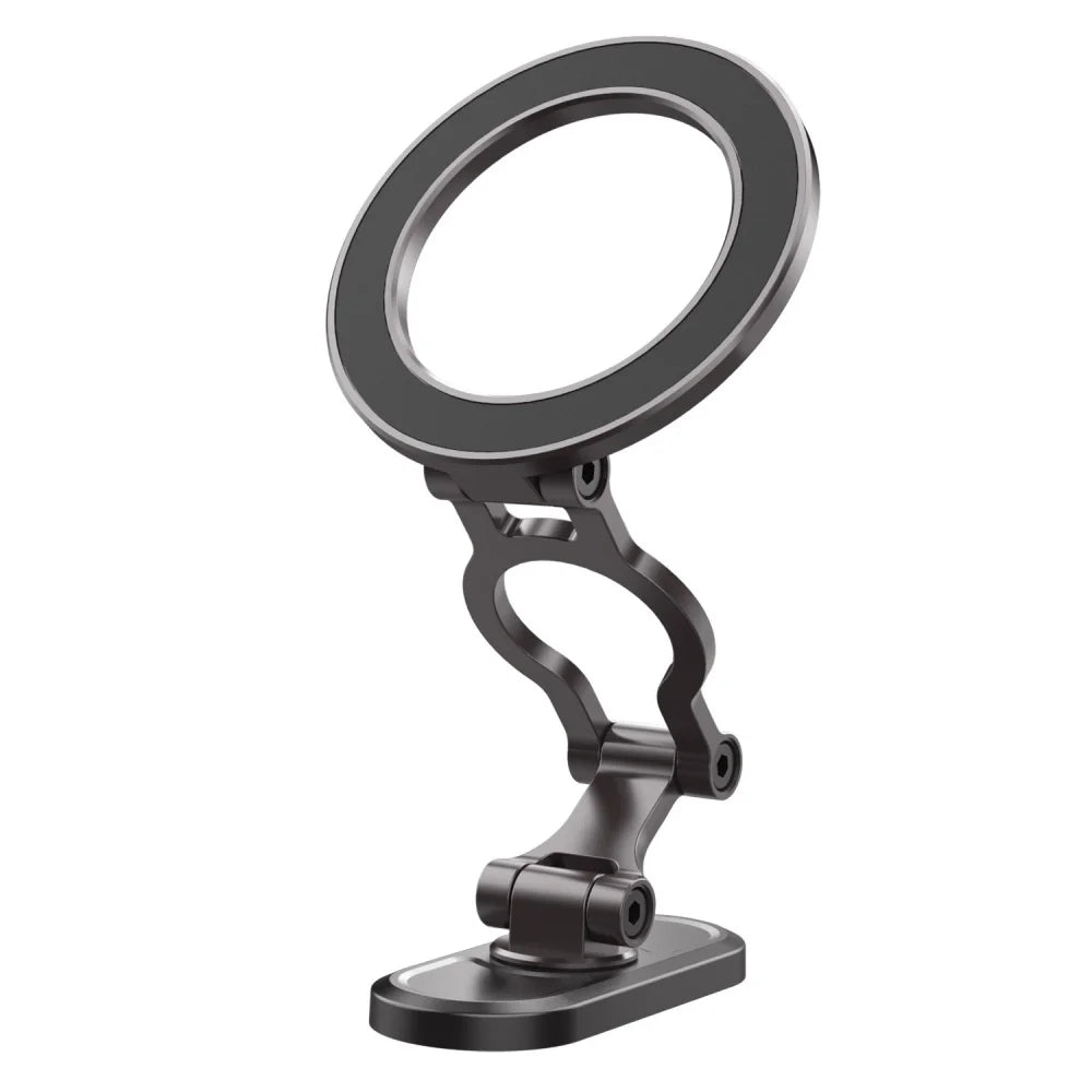 360° Magnetic Car Phone Mount | Foldable Metal Suction Cup Car Phone Mount QXL Black1