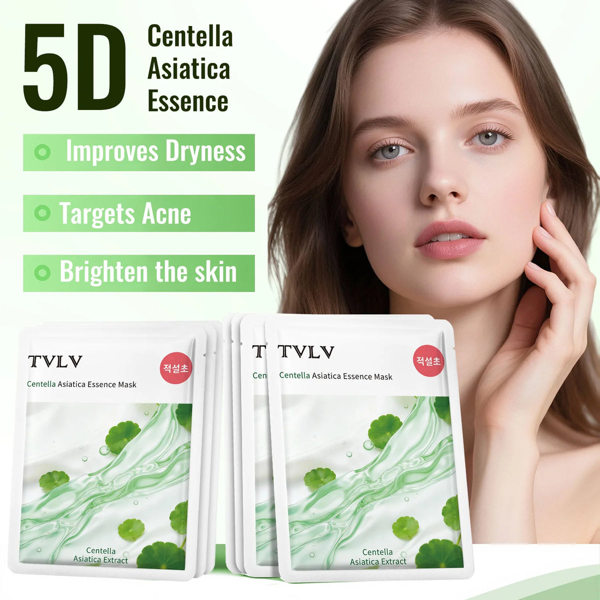 10-Pack Snow Lotus Face Masks | 5D Hydrating & Brightening Sheet Mask Hydrating Sheet Mask QXL