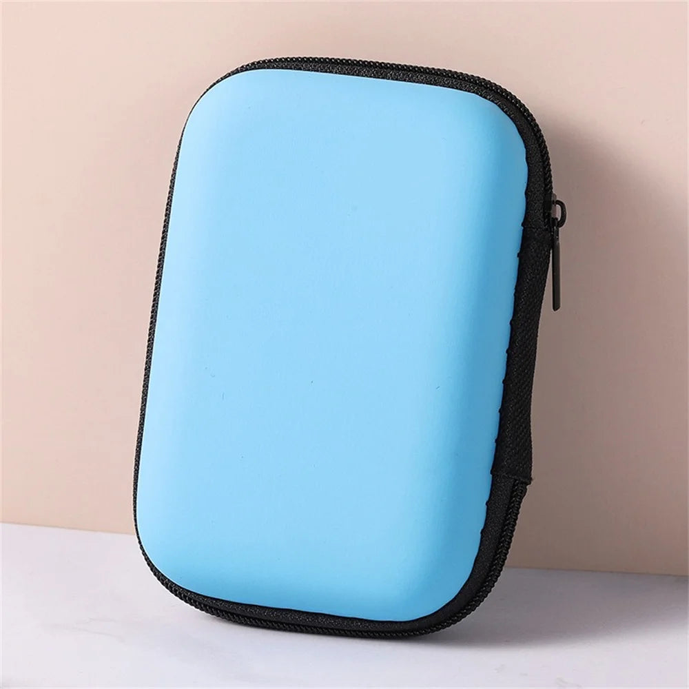 Zipper Hard Case for Playing Cards | Portable Card Holder Card Storage Case QXL Blue