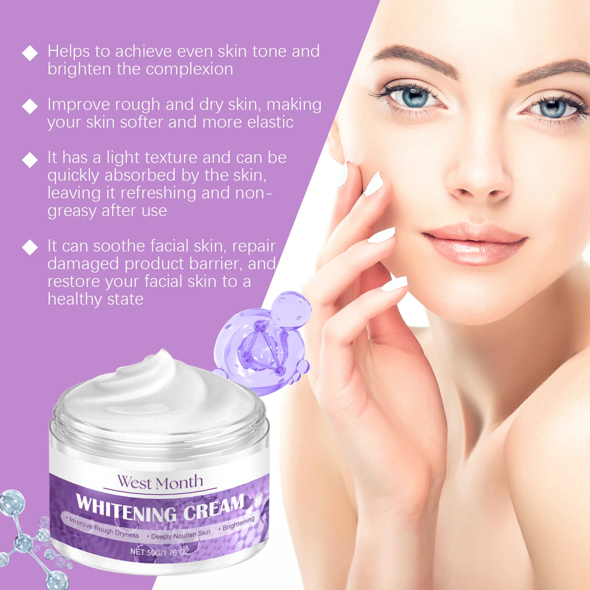 Peptide Brightening Face Cream | Dark Spot & Skin Tone Brightening Face Cream QXL