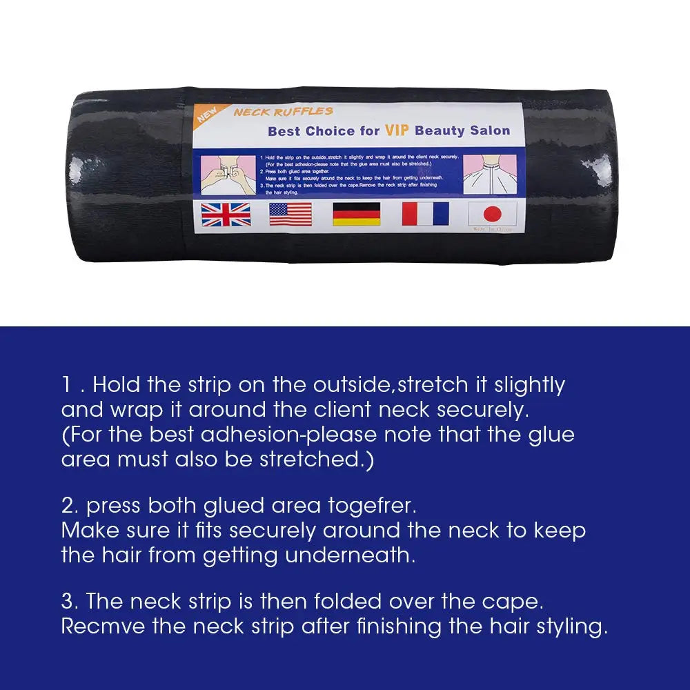 5-Roll Disposable Barber Neck Strips | 400 Salon Neckbands Barber Neck Strips QXL