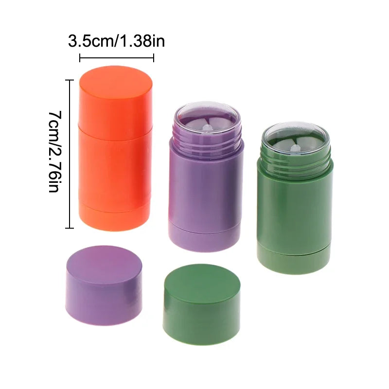 40g Refillable Twist-Up Oval Solid Perfume & Deodorant Tube Refillable Cosmetic Tube QXL