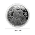 Year of the Horse Collector Coin – Lucky Souvenir & Decor Collector Souvenir Coin QXL Grey