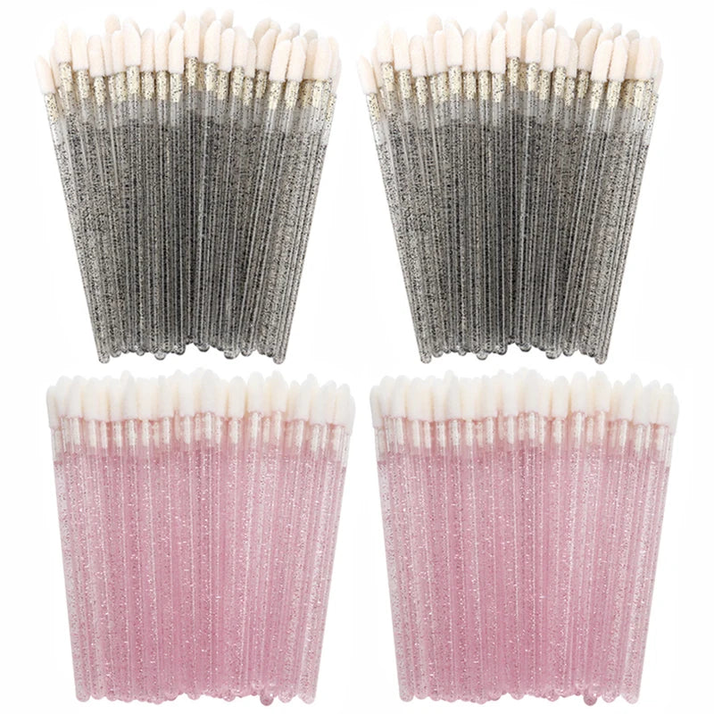 Disposable Lip Brushes & Lash Wands 100/300 Pack | Nylon Disposable Makeup Brushes QXL