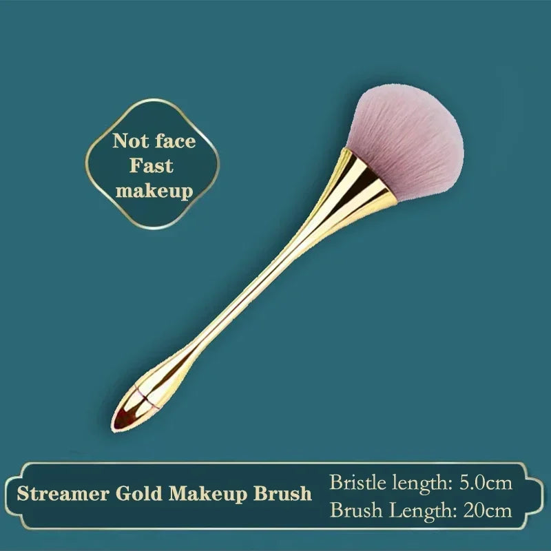 Soft Nail Art Dust Brush | Slim Waist Nail Cleaning Tool Nail Art Brush QXL M30 Golden Long