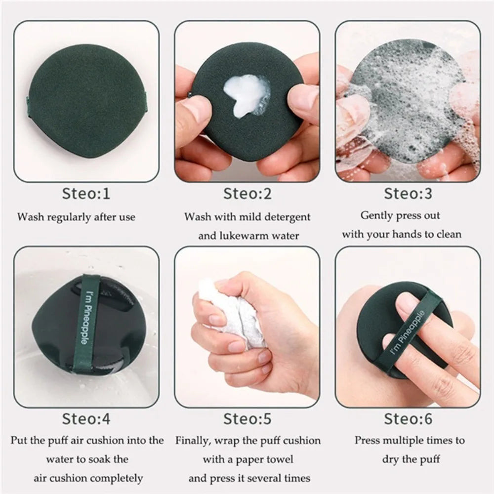 Double-Sided Washable Powder Puff | Dry & Wet Makeup Sponge Makeup Powder Puff QXL