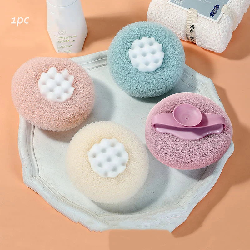 Soft Exfoliating Bath Brush & Body Scrubber Sponge Ball Bath Scrubber Brush QXL