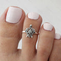 Sea Turtle Adjustable Toe Ring | Boho Beach Foot Jewelry Toe Ring QXL Default Title