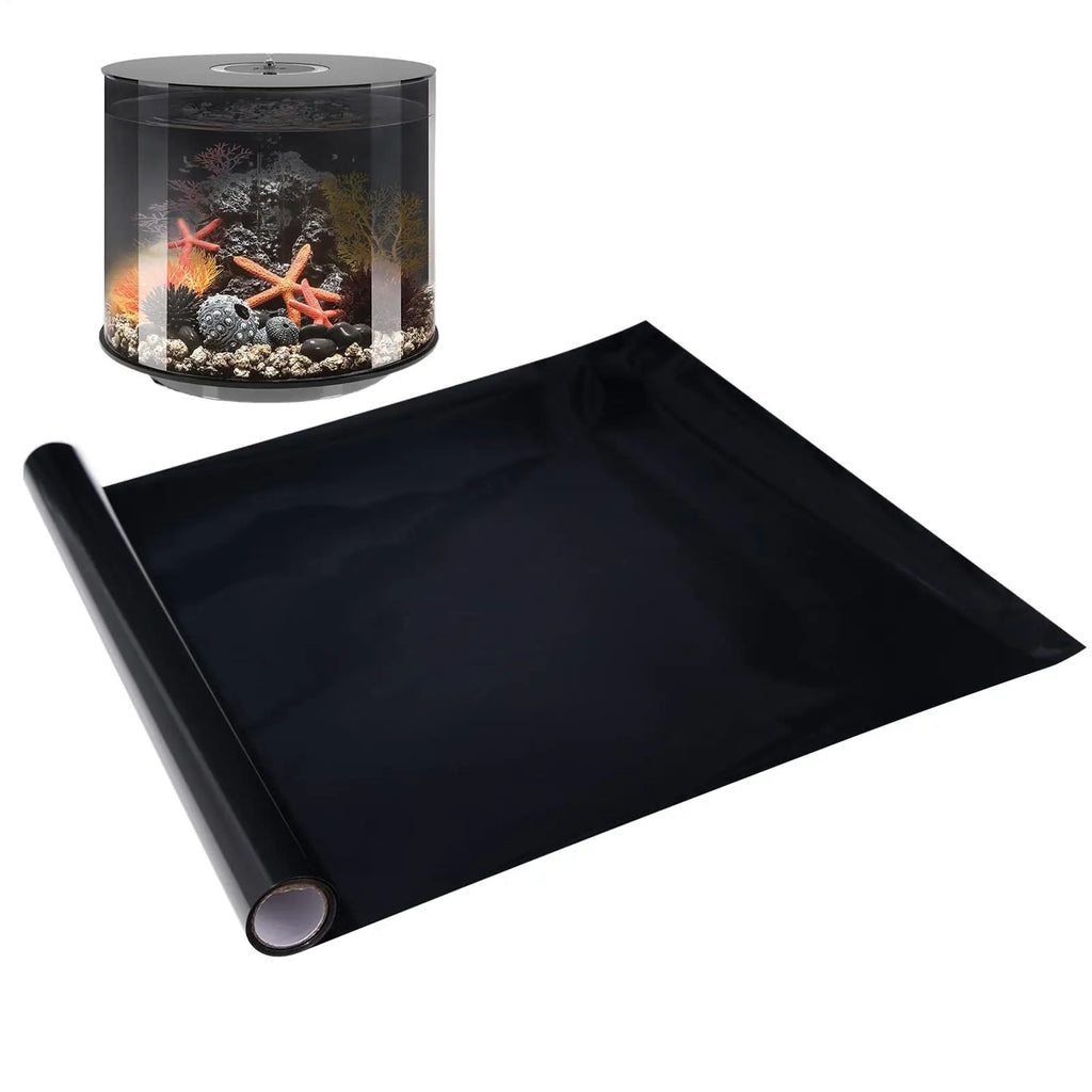 Black Aquarium Background Static Cling Sticker | PVC Fish Tank Aquarium Background QXL