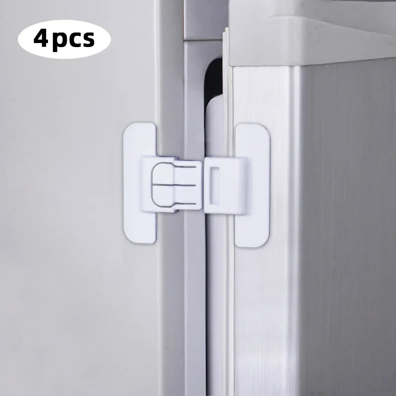 4-Pack Baby Safety Cabinet & Drawer Locks | Anti-Pinch Buckle Baby Safety Locks QXL