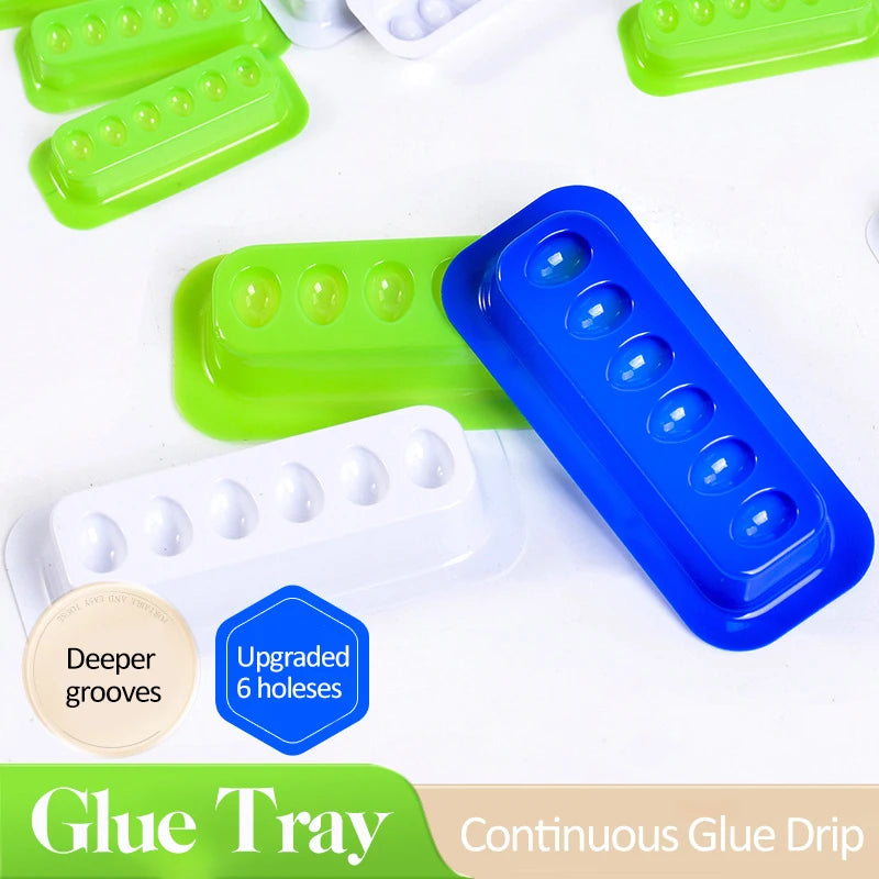Silicone Eyelash Glue Holder Tray | 6-Cell Lash Extension Tool Lash Extension Tray QXL