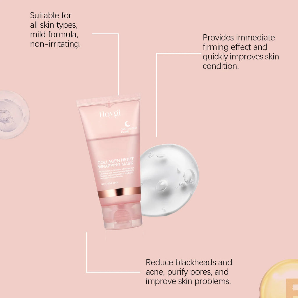 Eelhoe Overnight Collagen Peel-Off Mask | Ceramide Repair 75g Overnight Face Mask QXL