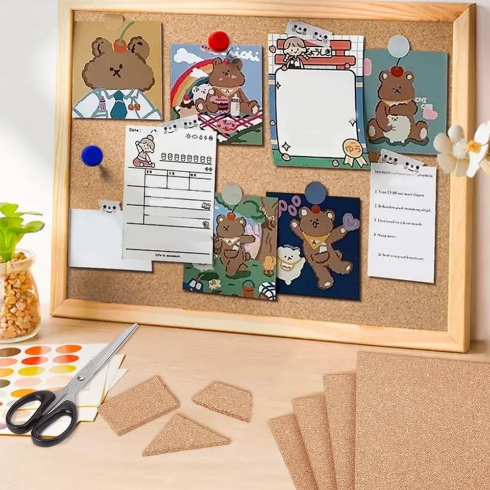 6-Pack Natural Cork Sheets 12x8" | Hot Pads, Coasters & DIY Cork Craft Sheet QXL