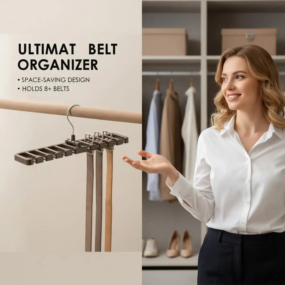 Belt & Tie Organizer Hanger | Wardrobe Scarf Rack Wardrobe Organizer Rack QXL
