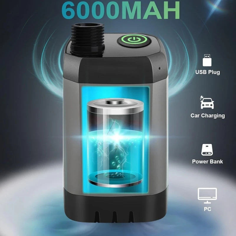 Portable Camping Shower Set 6000mAh LED Electric Pump Portable Camping Shower QXL