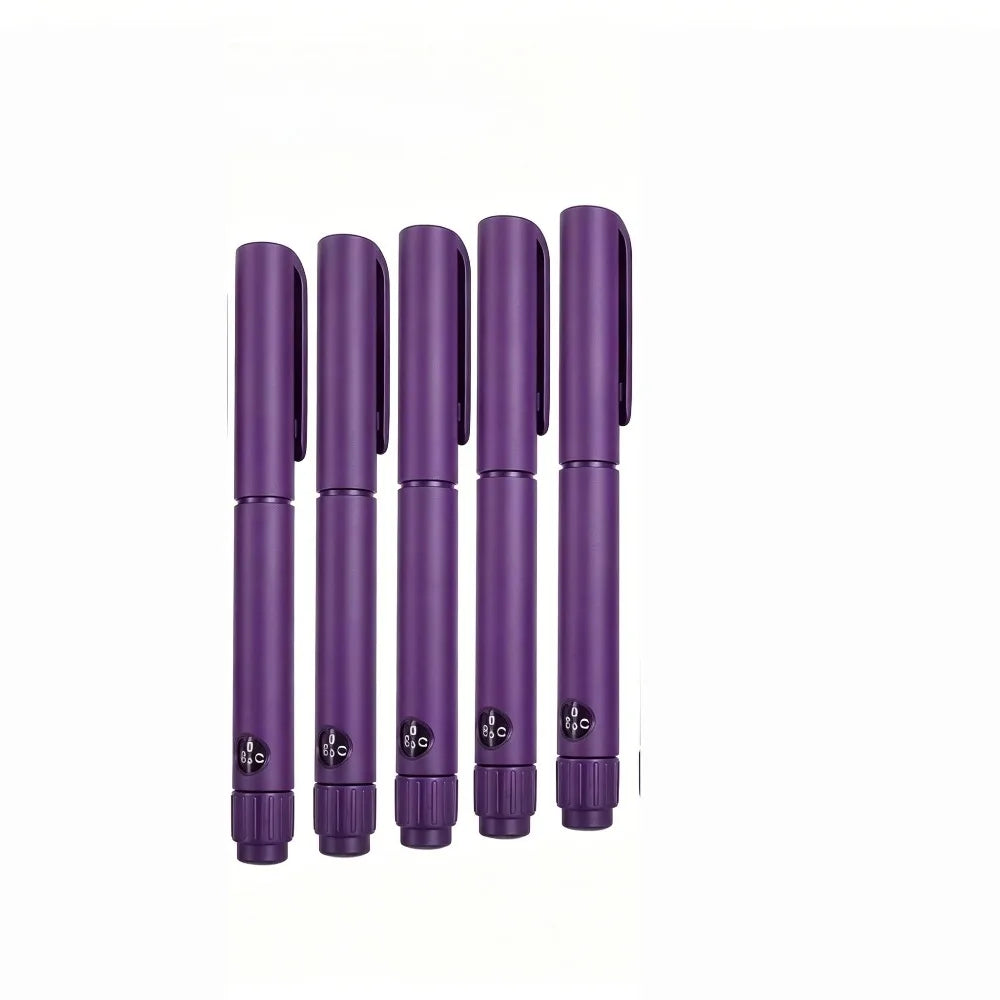 Disposable Sterile Injection Pens | Adjustable 60U Dosage 5/10 Pack Disposable Injection Pen QXL 5PCS-Purple