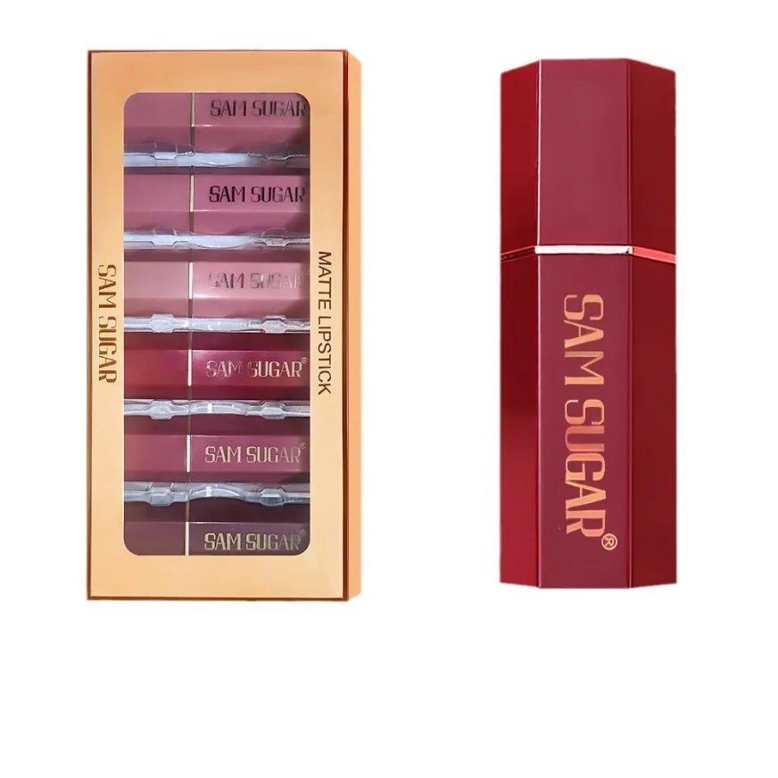 6-Pc Matte Velvet Nude Lipstick Set | Waterproof Long-Lasting Matte Lipstick Set QXL