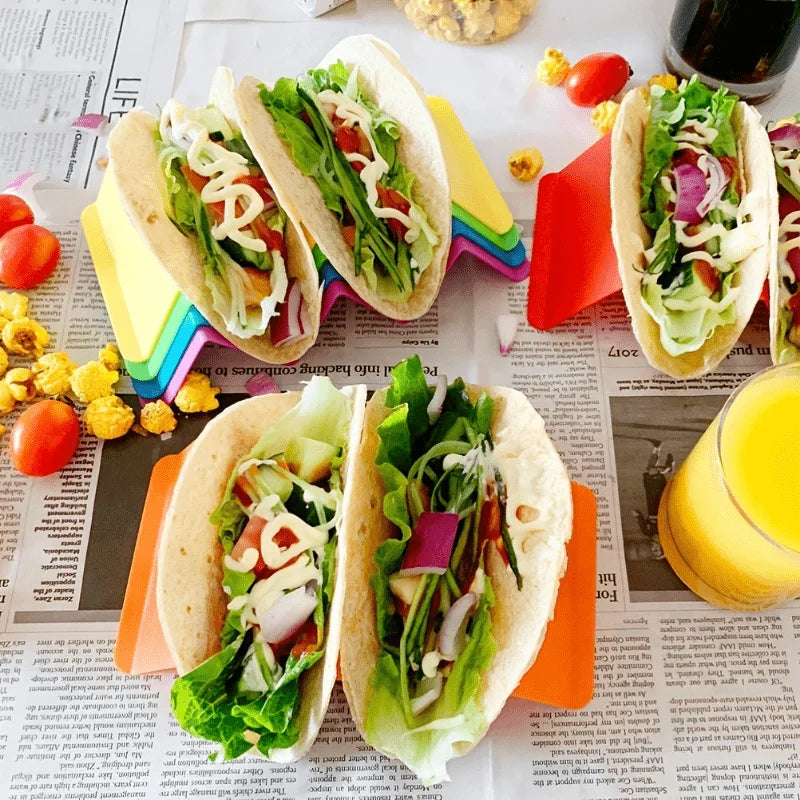 Colorful Taco Holder Stands | Dishwasher & Microwave Safe Taco Holder Stand QXL