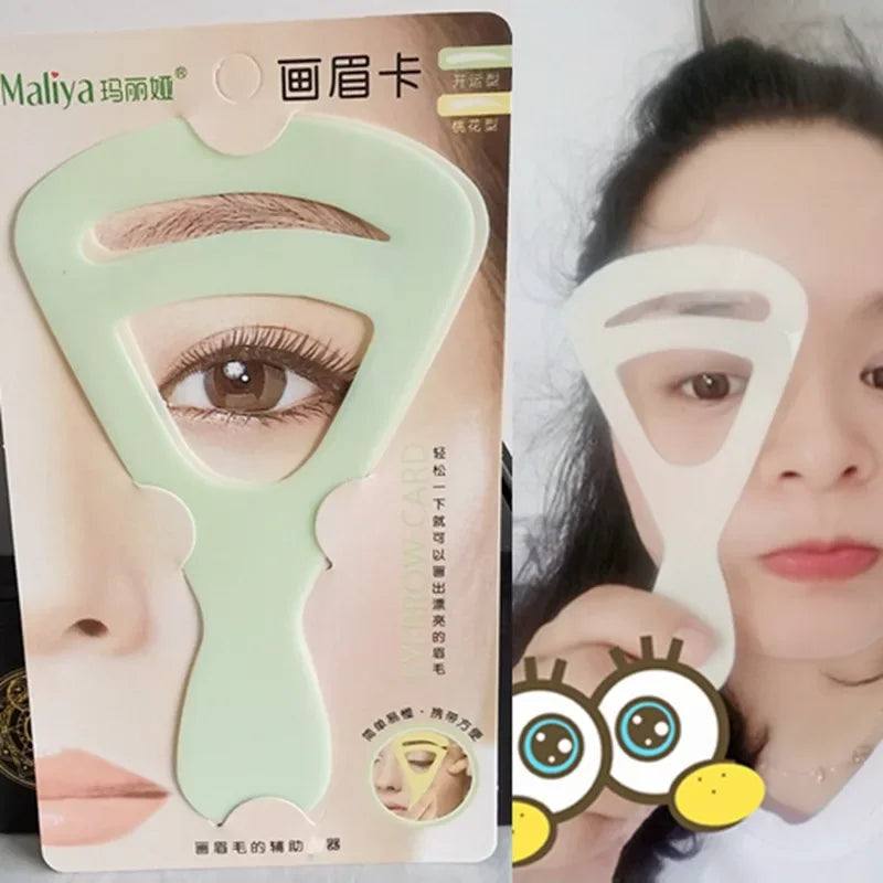 2-in-1 Eyebrow & Eyelash Stencil Card Set | Makeup Tool Eyebrow Stencil Set QXL