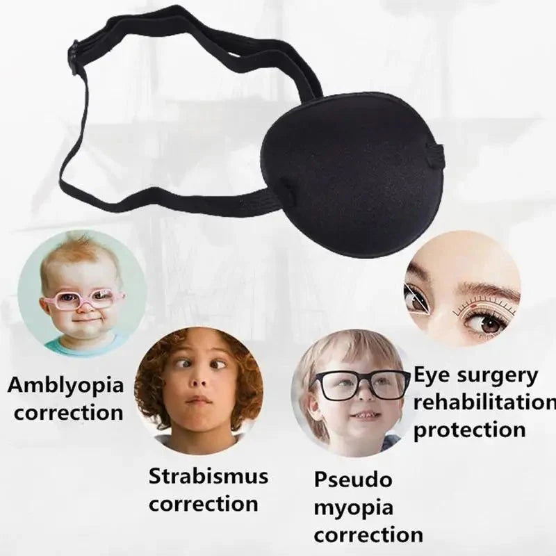 Pirate Eye Patch – Adjustable Black Concave Cosplay Eyepatch Costume Eye Patch QXL