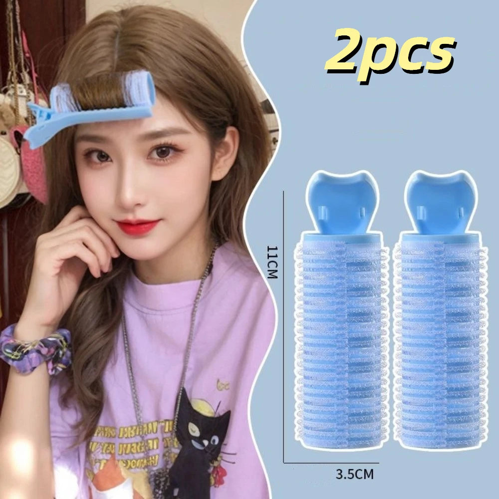 2-Pack Fluffy Bangs Hair Clips | Lightweight Volume Styling Bangs Hair Clip QXL Blue