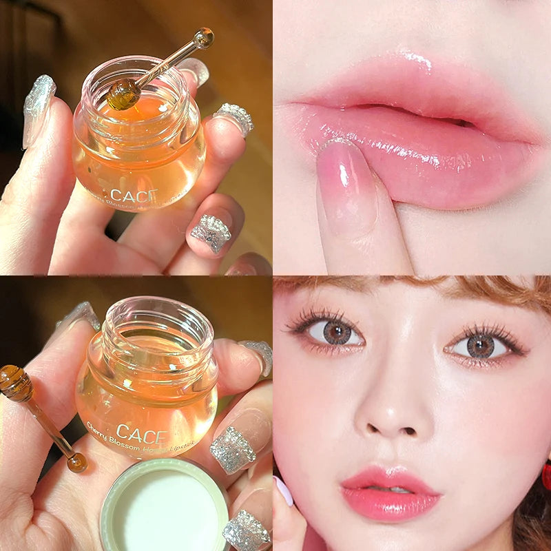 CACE Honey Cherry Lip Oil Balm | Clear Moisturizing Lip Gloss Lip Oil Balm QXL