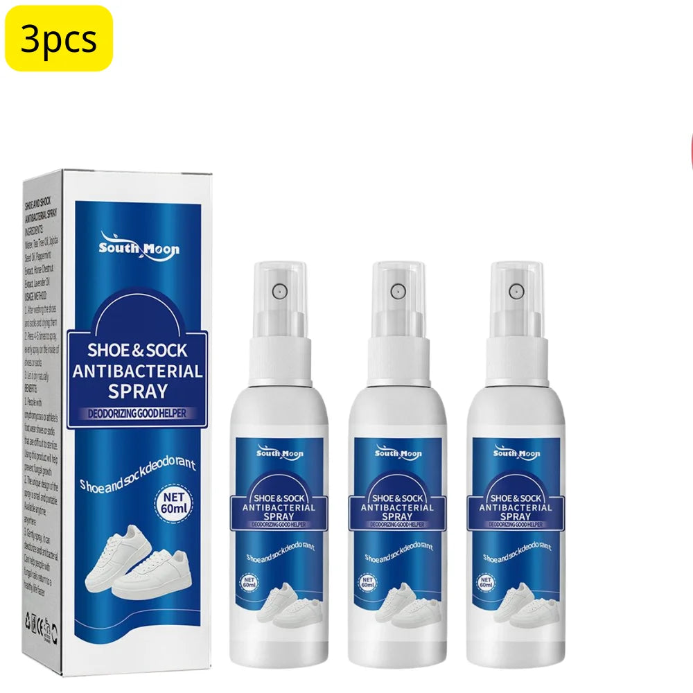 Shoe & Foot Deodorizer Spray | Natural Plant Extract 60ml Foot Deodorizer Spray QXL 3pcs